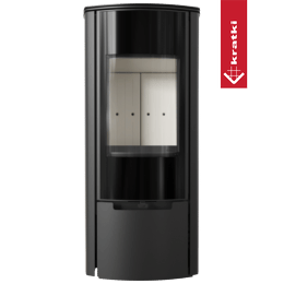 Oceľové kachle na drevo KRATKI ENYO-R Ø 150 8 kW