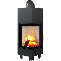 Jekleni kamin KRATKI MBN levi 10 kW Ø 200 samozapiralna vrata