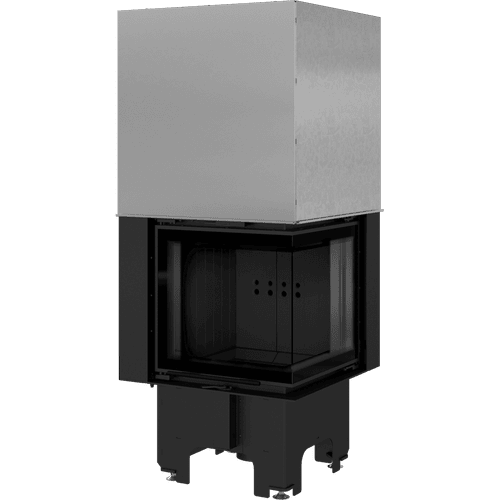 Steel fireplace VNP 480/480 8 kW Ø 200 Lift-up black thermotec