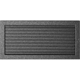 Rejilla de ventilación 22x45 negro y plata con persianas