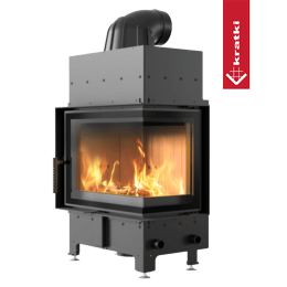 Oceľový krb KRATKI FLOKI S pravý 8 kW Ø 160