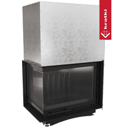 Insert Cheminée à bois en fonte KRATKI AMELIA gauche 21 kW Ø 200 porte relevable