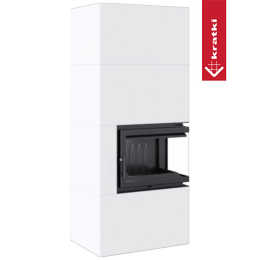 Kominek powietrzny Simple Box 8 kW Ø 200 Bianco