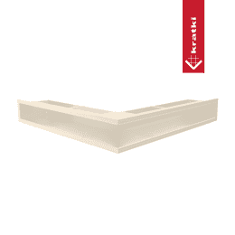 Eck-Lüftungsgitter LUFT 56x56x9 Creme Slim
