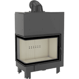 Kamineinsatz aus Stahl KRATKI MBA links 17 kW Ø 200