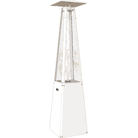 Outdoor Gas Heater Umbrella Steel White 12 kW Set