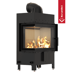 Camino in acciaio KRATKI LUCY sinistra 12 kW Ø 200