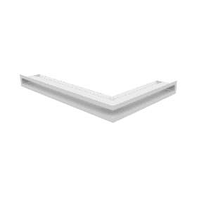 Kratka wentylacyjna kominkowa LUFT narożny lewy 60x40x6 biała