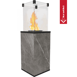 Ogrzewacz gazowy Patio spiek Naturali Grey sterowanie manualne 8,2 kW