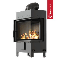 Insert cheminée en acier KRATKI LUCY droit 12 kW Ø 200 revêtement noir