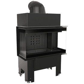 Steel fireplace NBC 680/280 7 kW Ø 160 black thermotec