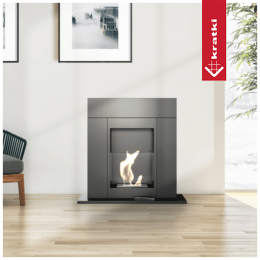 Freestanding Bioethanol fireplace WHISKEY TÜV black
