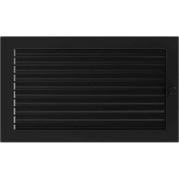 Ventilācijas vāks 22x37 melns ar žalūzijām