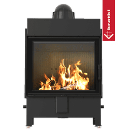 Plieninis židinys KRATKI LUCY 15 kW Ø 200 juodas thermotec