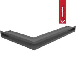 Griglia di ventilazione LUFT angolo destra 40x60x6 grafite Slim