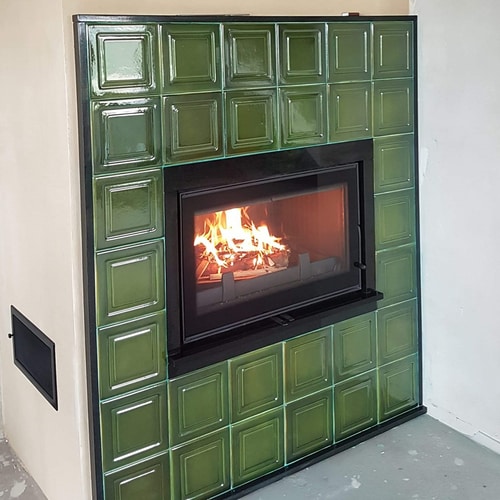 Cast iron fireplace FRANEK 14 kW Ø 200