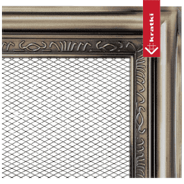 Grille D'aération Pour Cheminée KRATKI - 17x30 Cm - Noir - Revêtement Poudre Résistant - Look Moderne