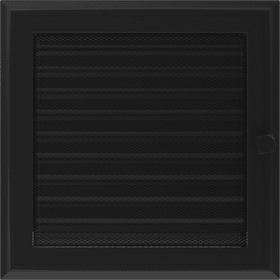 Vent Cover Oskar 22x22 black with blinds