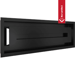 Kratka wentylacyjna kominkowa WIND 17x49 czarna