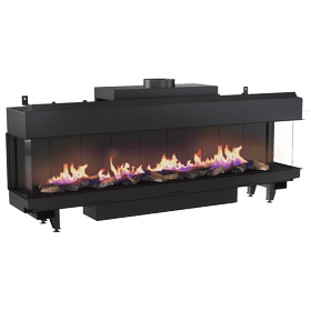 Gas Fireplace LEO 200 triple glazing natural gas ∅ 130/200 15 kW