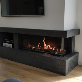 Gas Fireplace LEO 100 left-sided natural gas ∅ 100/150 9 kW