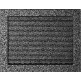 Rejilla de ventilación 22x30 negro y plata con persianas