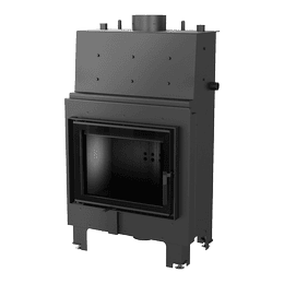 Wasserführender Kamineinsatz KRATKI MBM 12 kW Ø 180 schwarz Verkleidung
