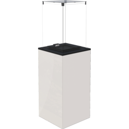 Patio gāzes sildītājs Patio Mini stikla panelis Balts manuāls 8,2 kW