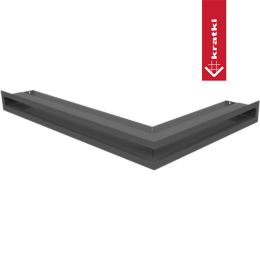 Ventildeksel LUFT hjørne venstre 60x40x6 grafitt Slim