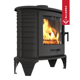 Kamin na drva od lijevanog željeza KRATKI K8 s ventilatorom Ø 130 9 kW