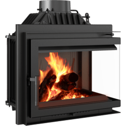 Čuguna kamīns KRATKI SIMPLE labajā pusē 8 kW Ø 200