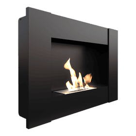 Wall mounted Bioethanol fireplace BRAVO2 TÜV black