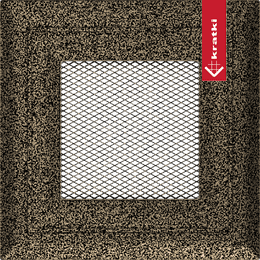 Lüftungsgitter Oskar 11x11 schwarz und gold