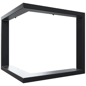 Modern steel decorative frame for the fireplace stove VNP/480/480