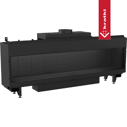 Gas Fireplace KRATKI LEO 200 front facing propane ∅ 130/200 12,5 kW
