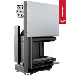 Produktbild von KRATKI Kamineinsatz ZIBI 11 KW - Stahlkorpus Mit Panoramascheibe ECODESIGN