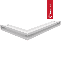 Ventiliacijos dangtis LUFT kampinis dešinysis 40x60x6 baltas Plonas