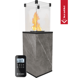 Chauffage extérieur Gaz Patio quarz Naturali Grey contrôle automatique 8,2 kW