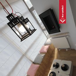 Wall mounted Bioethanol fireplace CHARLIE2 TÜV black