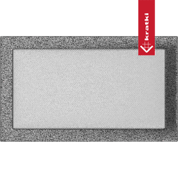 Kratka wentylacyjna kominkowa 22x37 czarno-srebrna