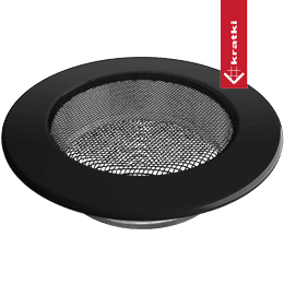 Vent Cover round Ø 125 black
