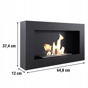 Wall mounted Bioethanol fireplace GOLF FLAT TÜV GIFTS