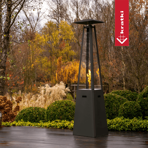 CHAUFFAGE GAZ EXTERIEUR PATIO SLIM NOIR | Leroy Merlin