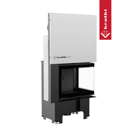 ατσάλινο ενεργειακό τζάκι KRATKI VNP 610/430 9 kW Ø 200 Lift-up μαύρο thermotec