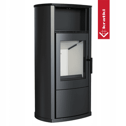 Wood burning steel stove KRATKI EPSILON Ø 150 8 kW self closing door