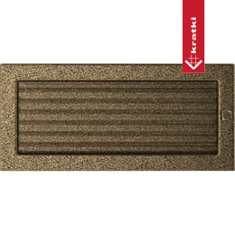 Capac aerisire 17x37 negru și auriu cu jaluzele