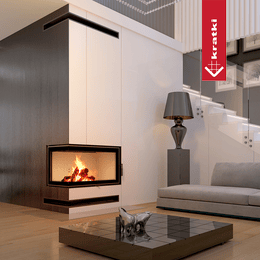 Kominek powietrzny stalowy KRATKI MBO lewy BS 15 kW Ø 200