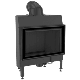 Steel fireplace NADIA 12 kW Ø 200 black thermotec