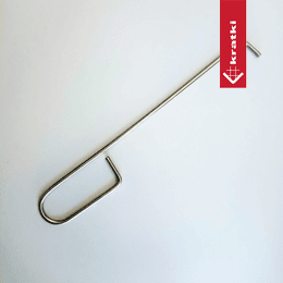 Metalen pook voor het schoonmaken van de haardkachel 27cm