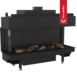 Semineu pe gaz KRATKI LEO 100 Butelie (propan) 8,2 kW ∅ 100/150 3 geamuri